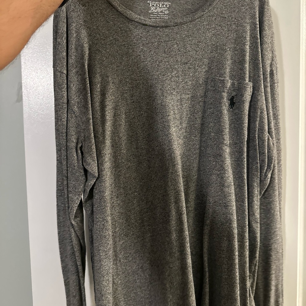 Polo by Ralph Lauren Gray Long Sleeve Tee
